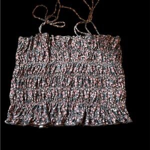 Out from under Floral Smocked Women's Top exclusive brand from urban outfitters